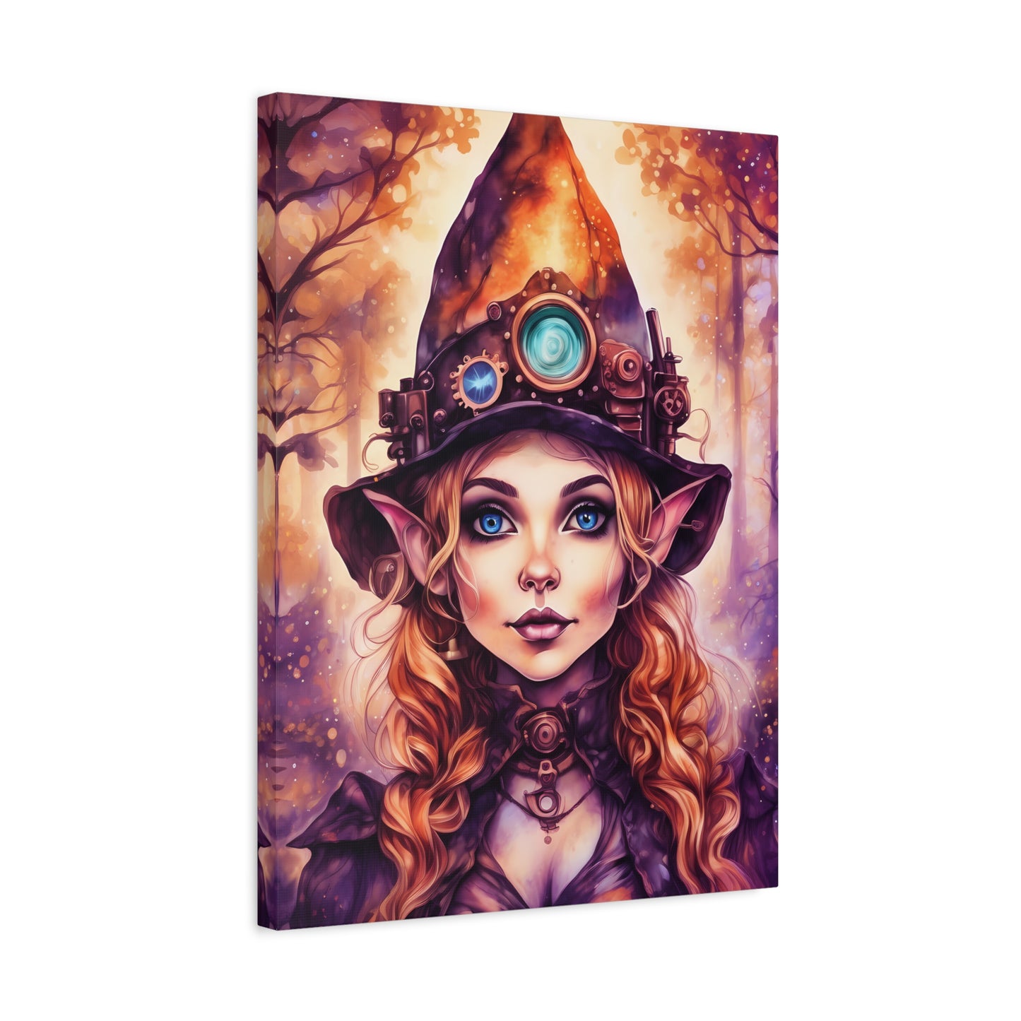 Prismveil Gnomes – Vaelith, The Prismwood Oracle Canvas Print (12x16, 16x20, 18x24)
