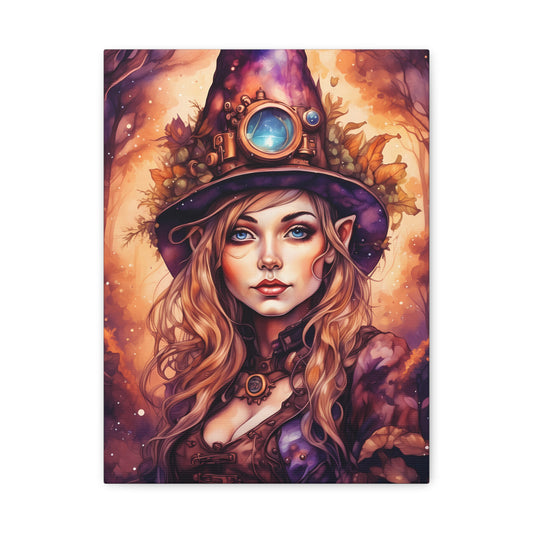 Prismveil Gnomes – Liora, The Lantern Bearer Canvas Print (12x16, 16x20, 18x24)