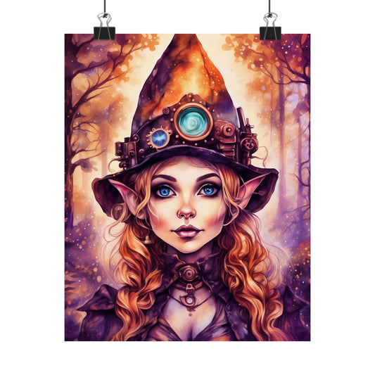 Prismveil Gnomes – Vaelith, The Prismwood Oracle Poster (8x10, 12x16, 16x20)
