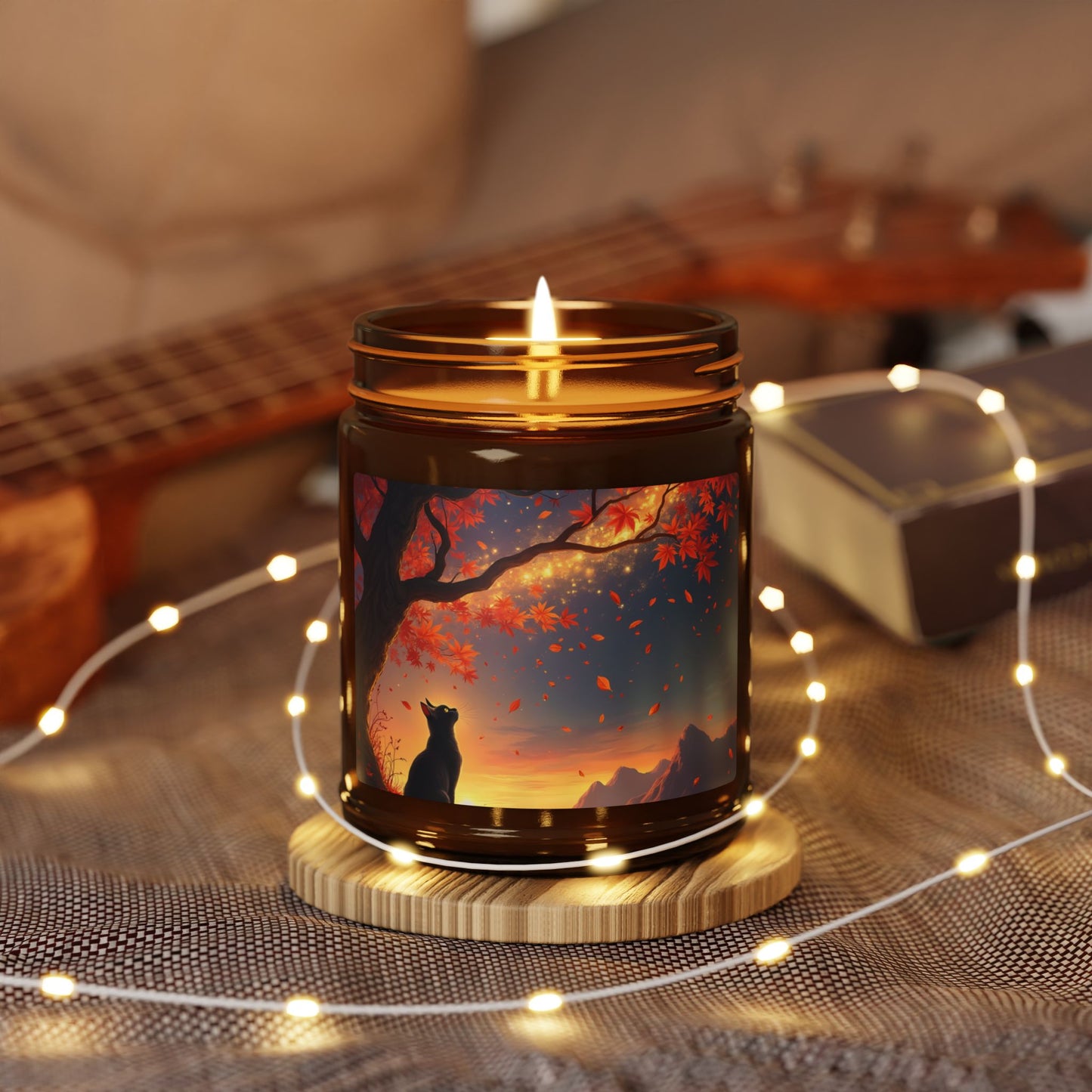 Autumn Cat Dreams – Starlit Guardian Candle (4oz and 9oz)