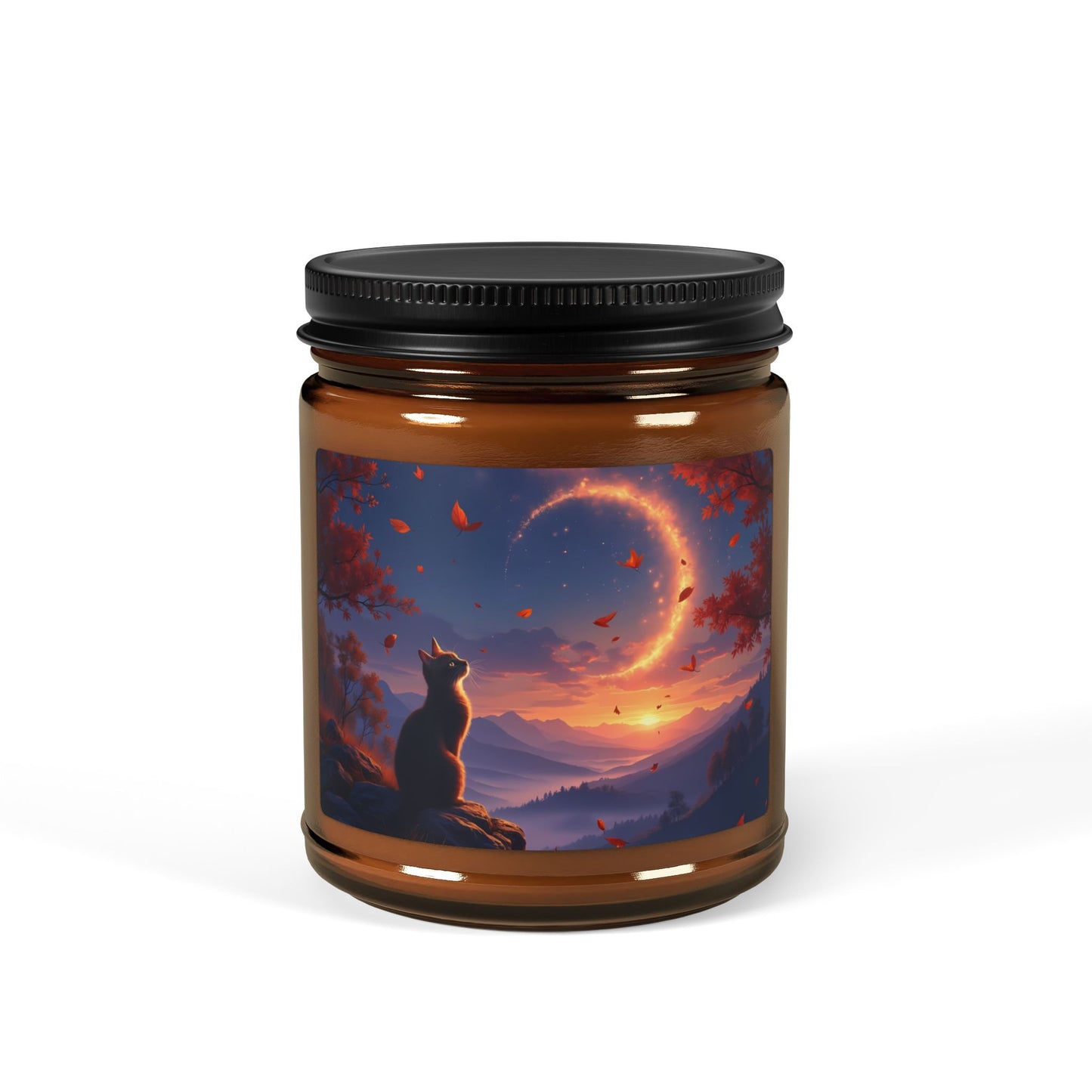 Autumn Cat Dreams – Moonlit Whispers Candle (4oz and 9oz)