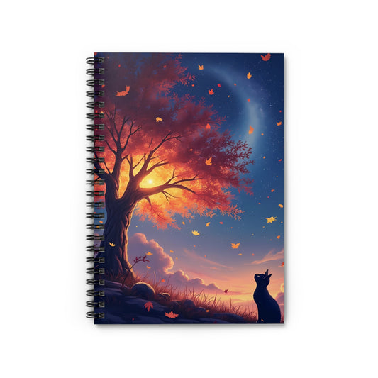 Autumn Cat Dreams – Golden Horizon Spiral Journal