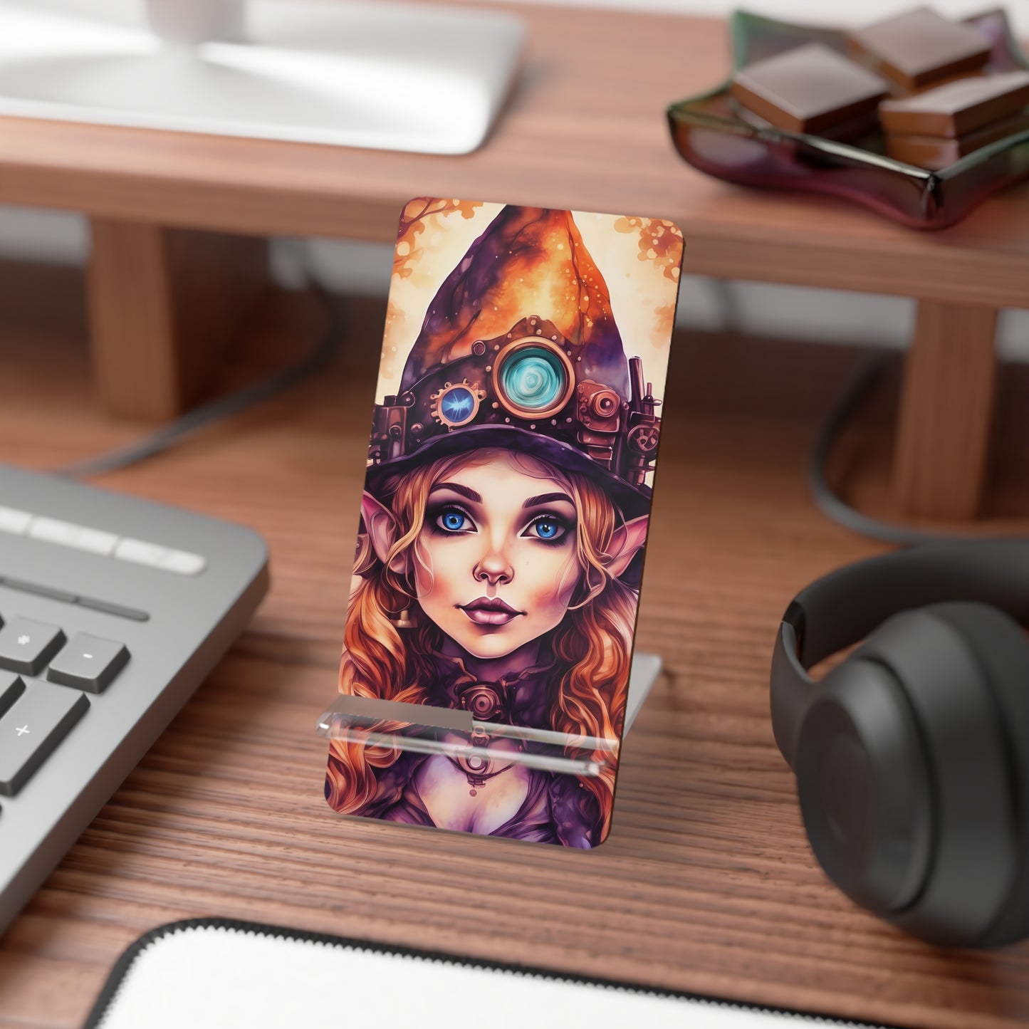 Prismveil Gnomes – Vaelith, The Prismwood Oracle Mobile Phone Stand
