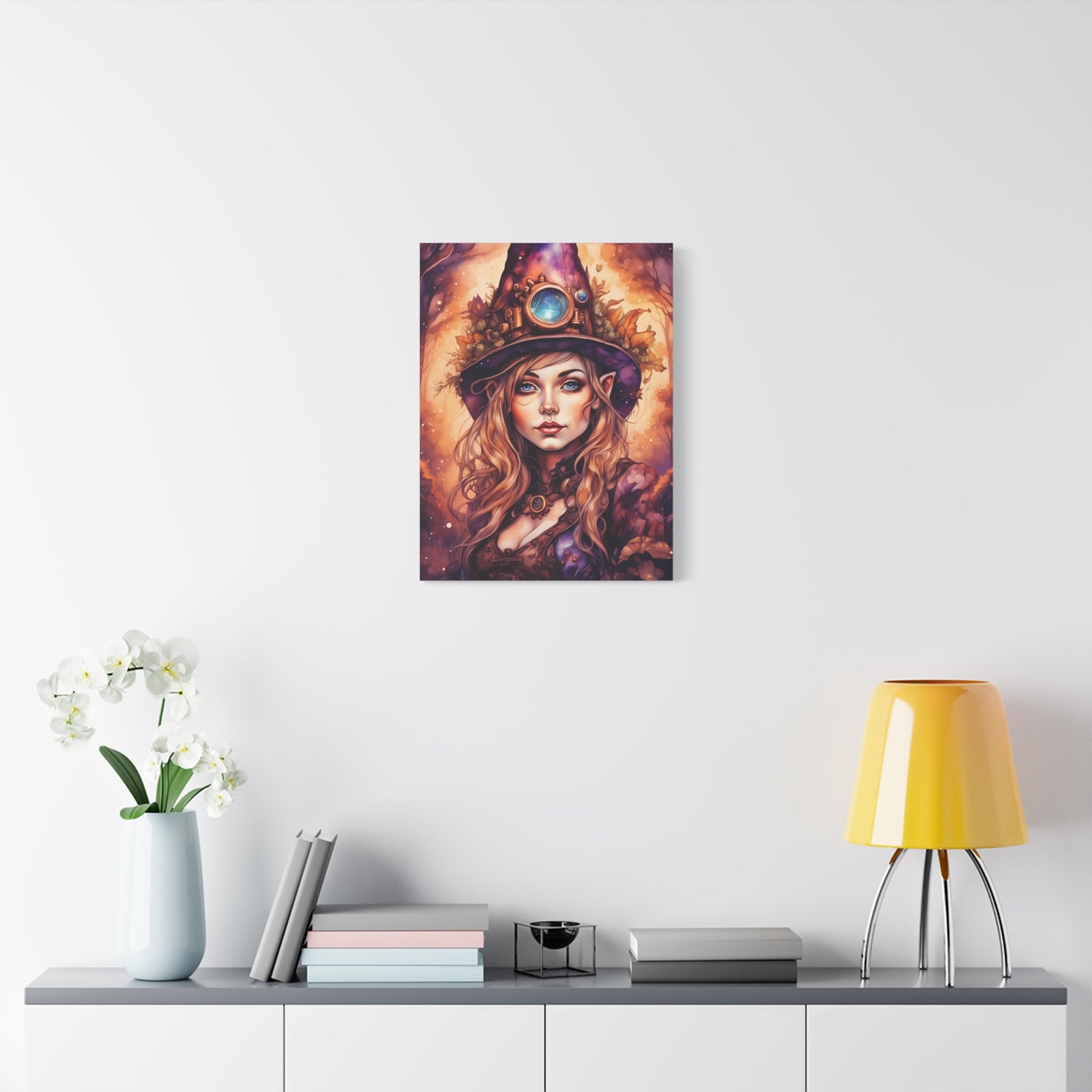 Prismveil Gnomes – Liora, The Lantern Bearer Canvas Print (12x16, 16x20, 18x24)