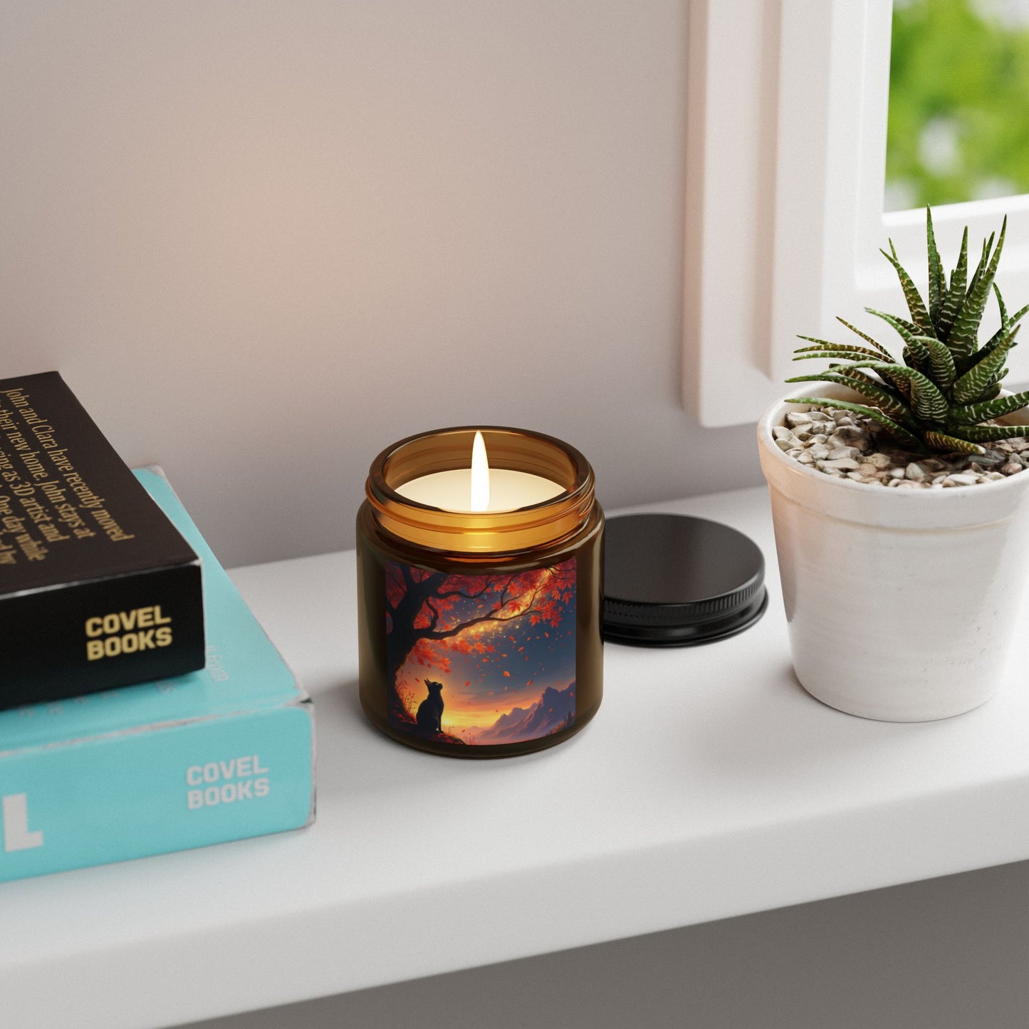 Autumn Cat Dreams – Starlit Guardian Candle (4oz and 9oz)