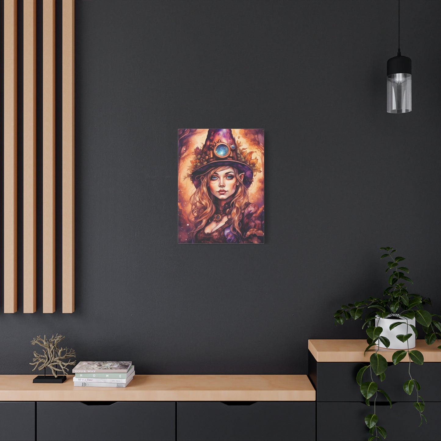 Prismveil Gnomes – Liora, The Lantern Bearer Canvas Print (12x16, 16x20, 18x24)