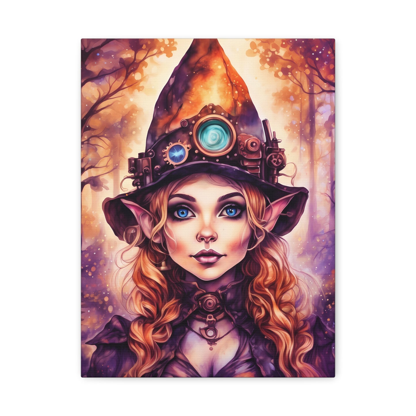 Prismveil Gnomes – Vaelith, The Prismwood Oracle Canvas Print (12x16, 16x20, 18x24)