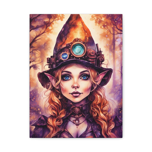 Prismveil Gnomes – Vaelith, The Prismwood Oracle Canvas Print (12x16, 16x20, 18x24)