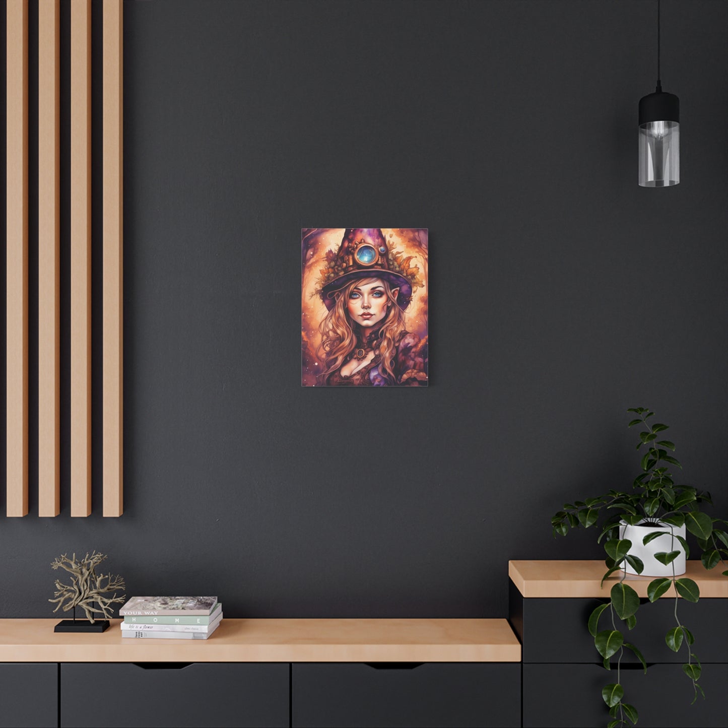 Prismveil Gnomes – Liora, The Lantern Bearer Canvas Print (12x16, 16x20, 18x24)