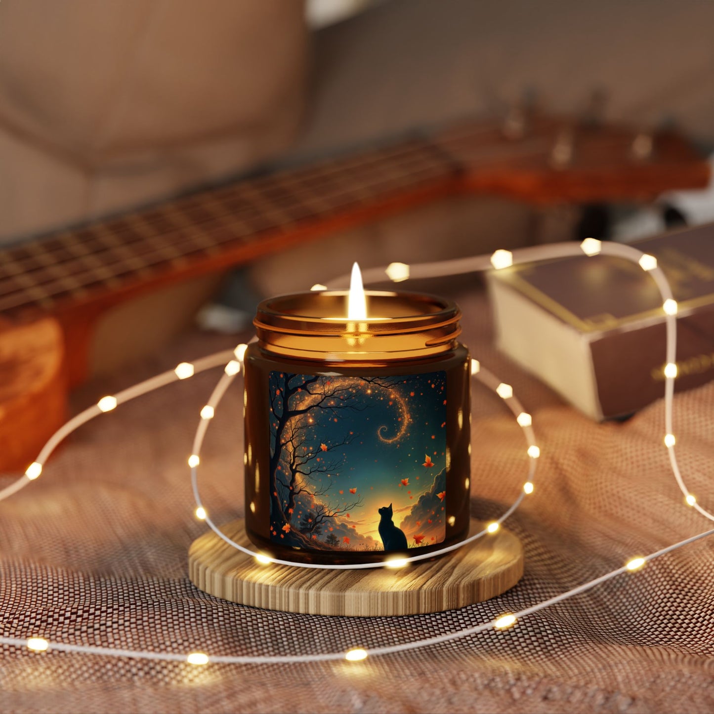 Autumn Cat Dreams – Celestial Spiral Candle (4oz and 9oz)